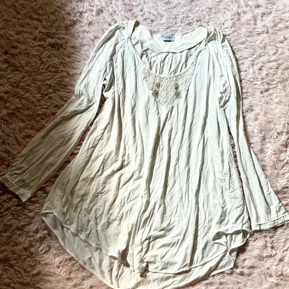 La Perla Villa Toscana Silky Heritage Lounge Top Womens M Ethereal Flowy Mature‎